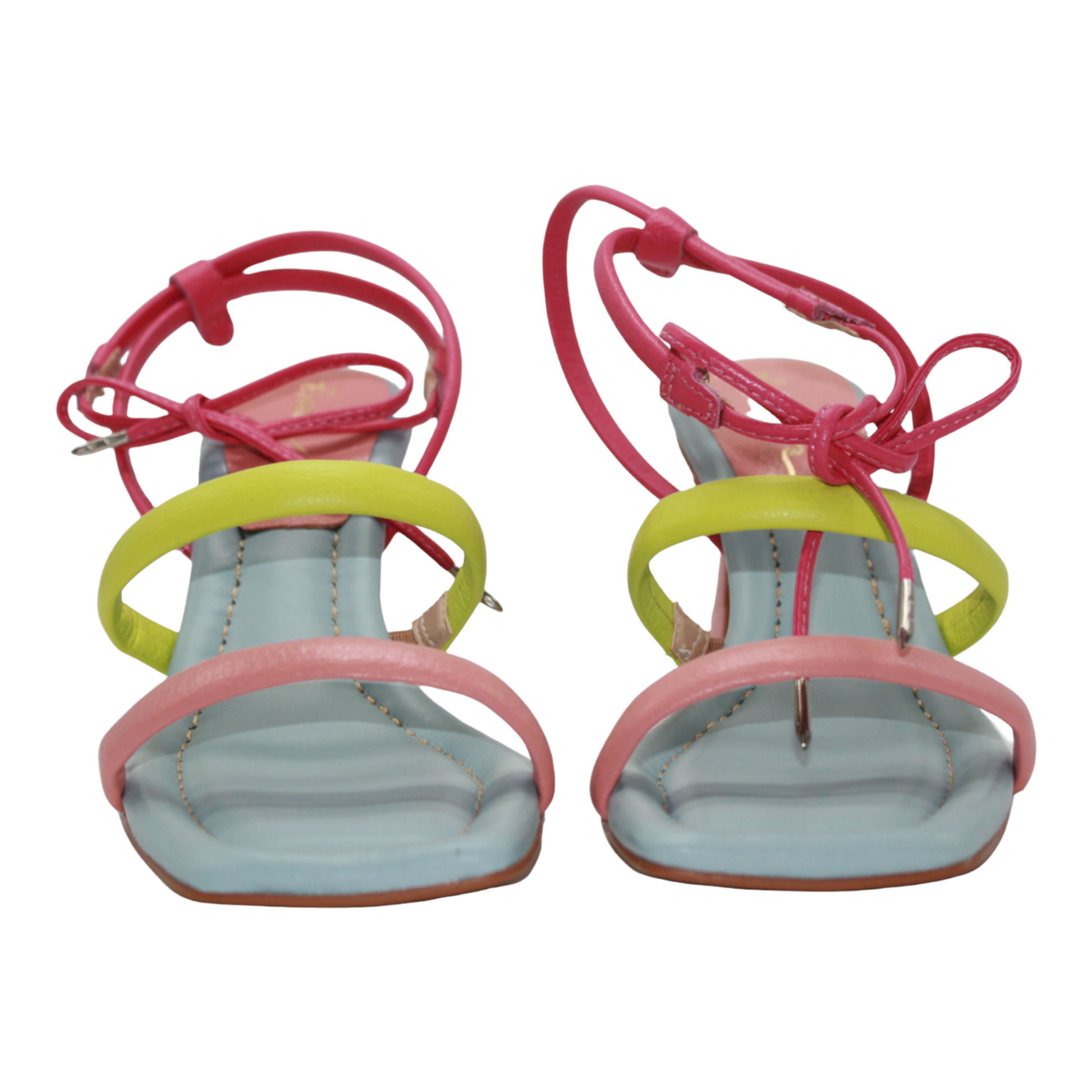 Multicolored Neon Heeled Sandals - Julia & Santos 