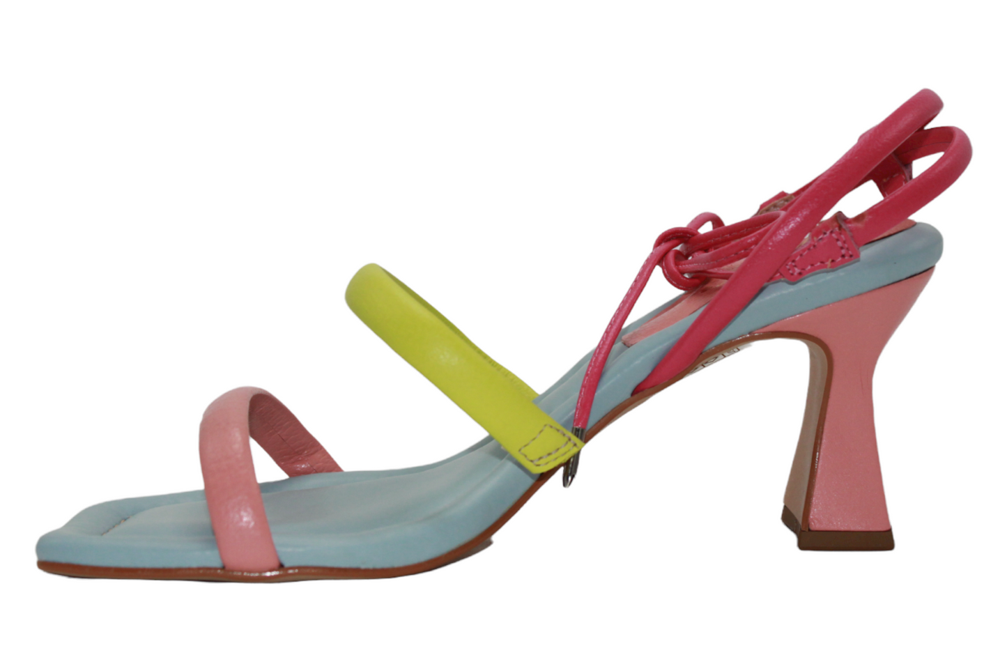 Multicolored Neon Heeled Sandals
