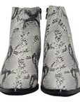 Leather Snake Print Chelsea Boots - Julia & Santos 