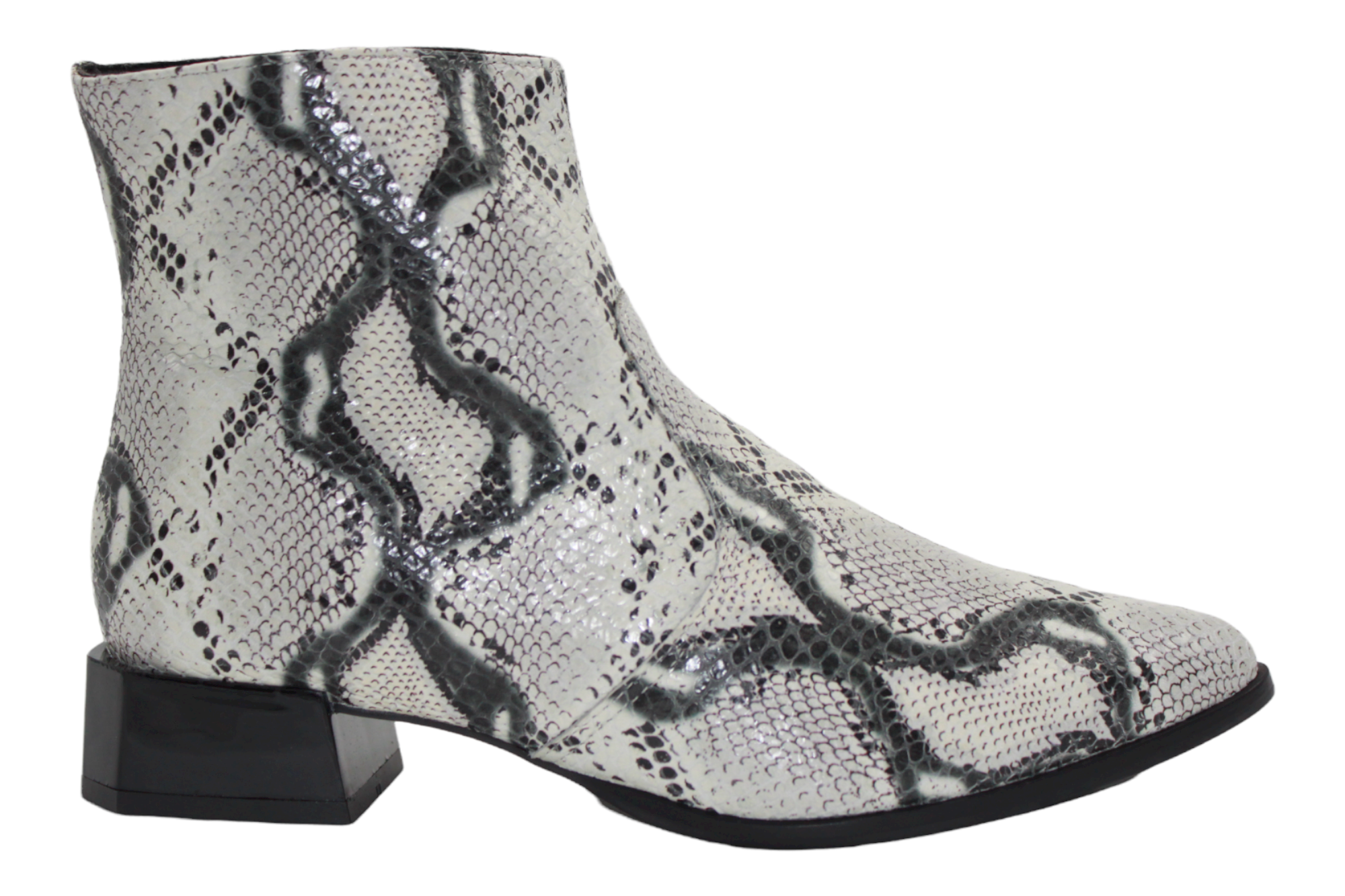 Leather Snake Print Chelsea Boots - Julia &amp; Santos 