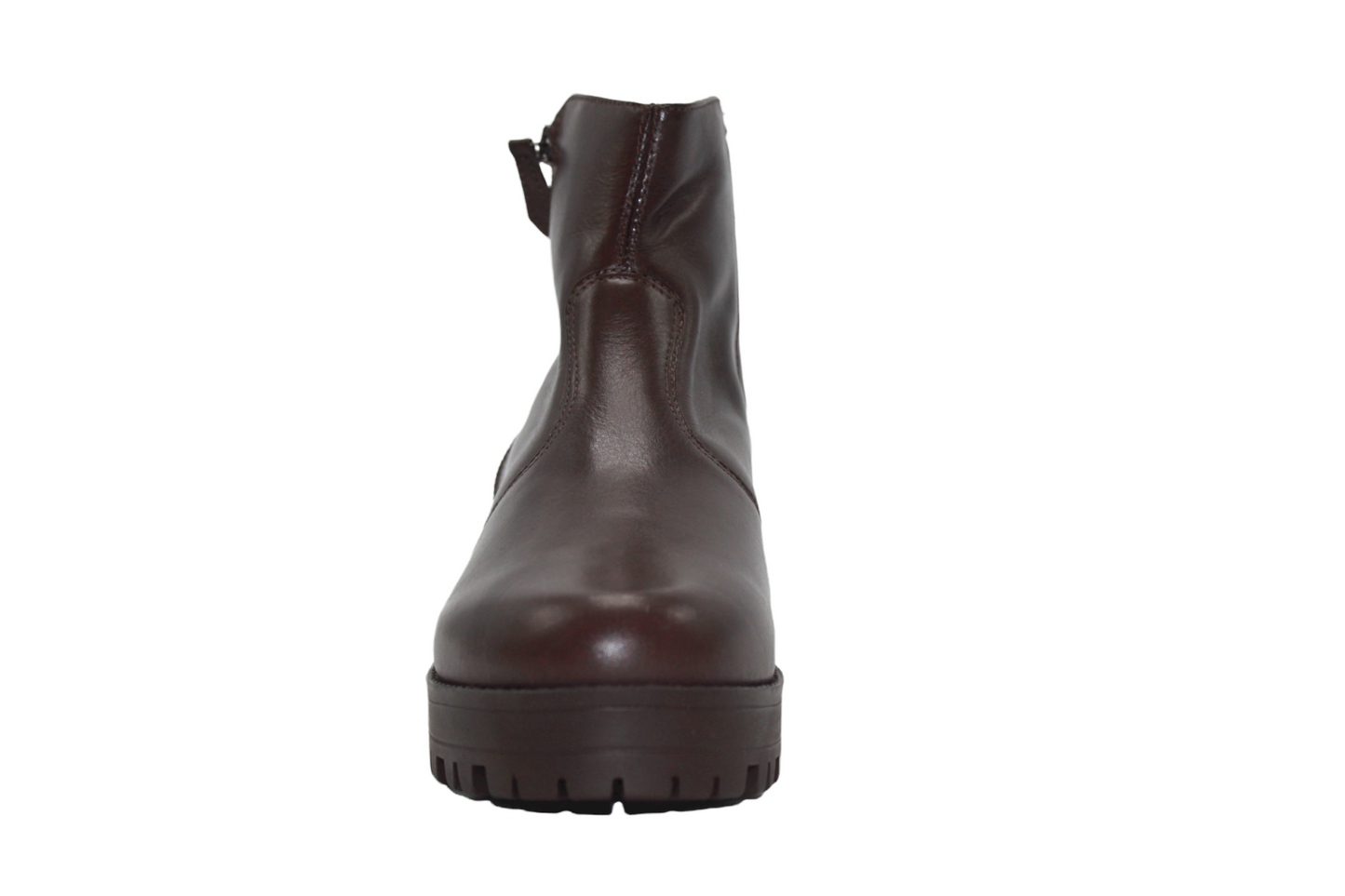Leather Ankle Lug Sole Boots