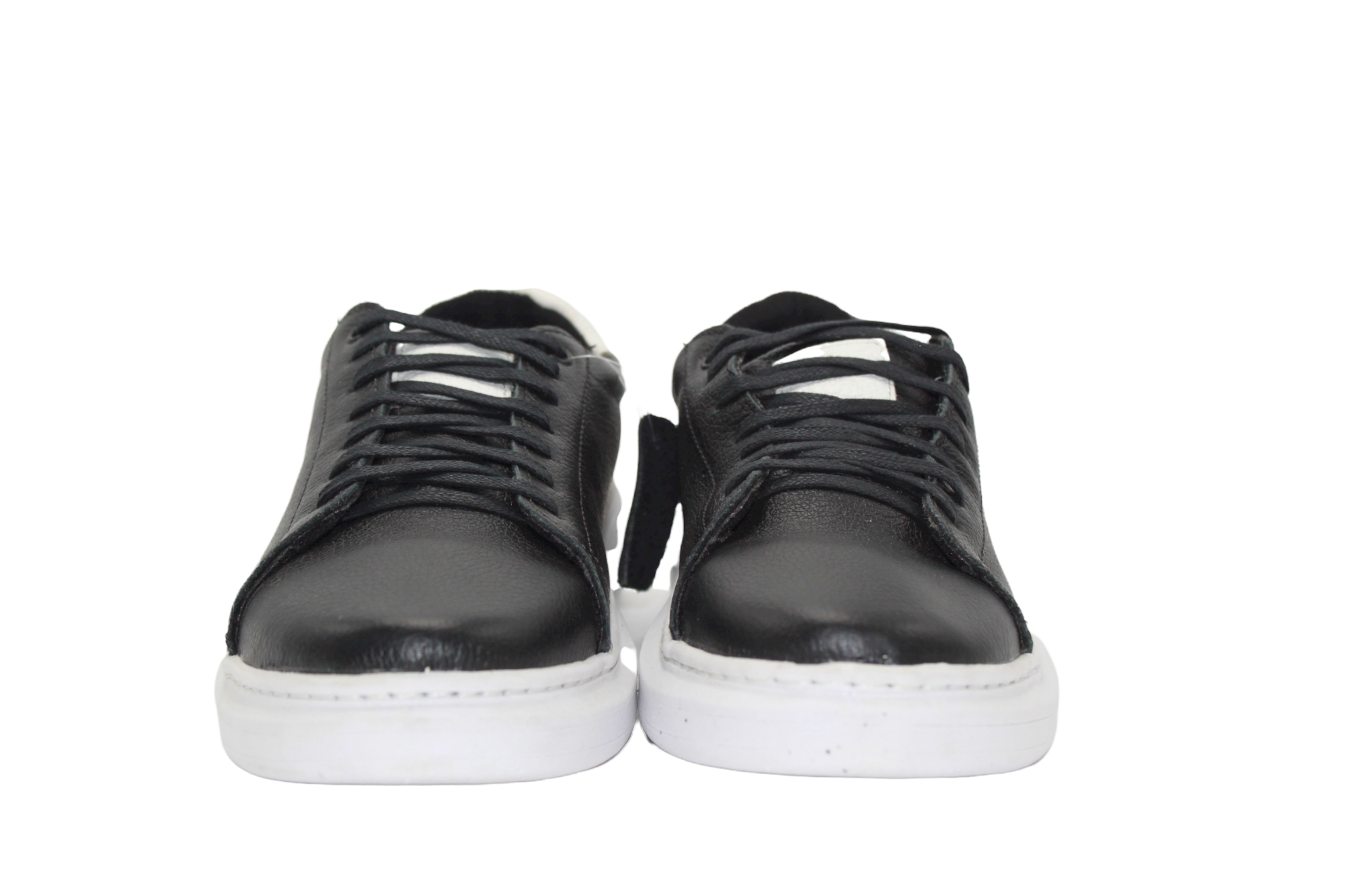 Black and White Leather Sneakers - Julia &amp; Santos 