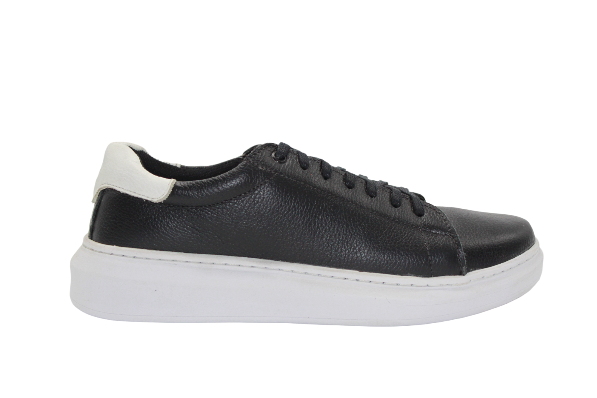 Black and White Leather Sneakers - Julia &amp; Santos 