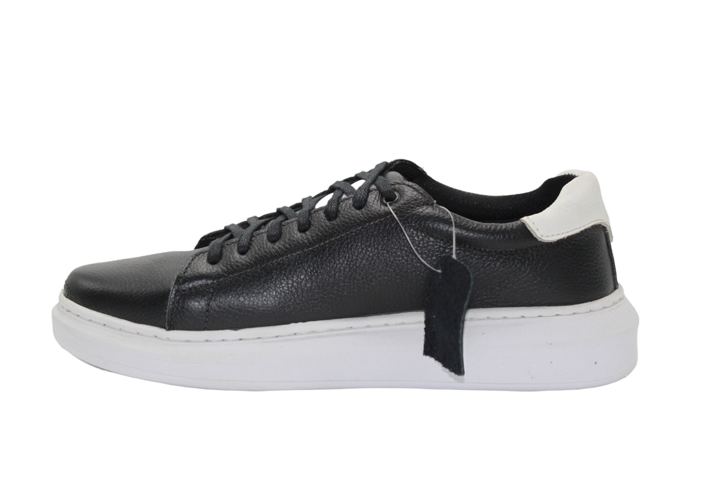 Black and White Leather Sneakers