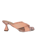 Blush Pink Slip On Heeled Mule Sandal - Julia & Santos 