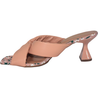 Blush Pink Slip On Heeled Mule Sandal