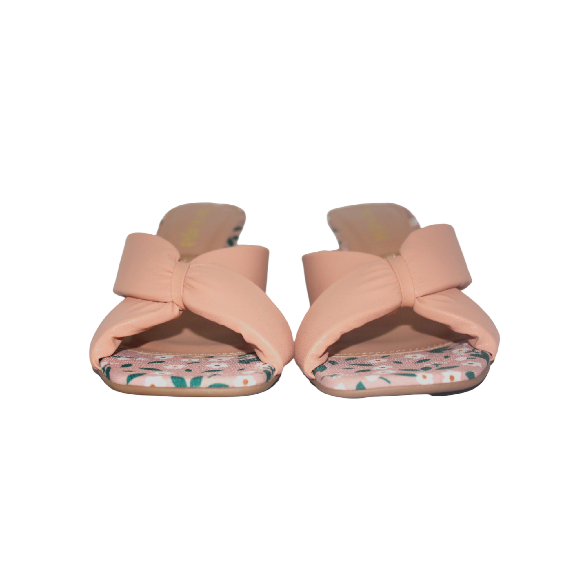 Blush Pink Slip On Heeled Mule Sandal - Julia & Santos 