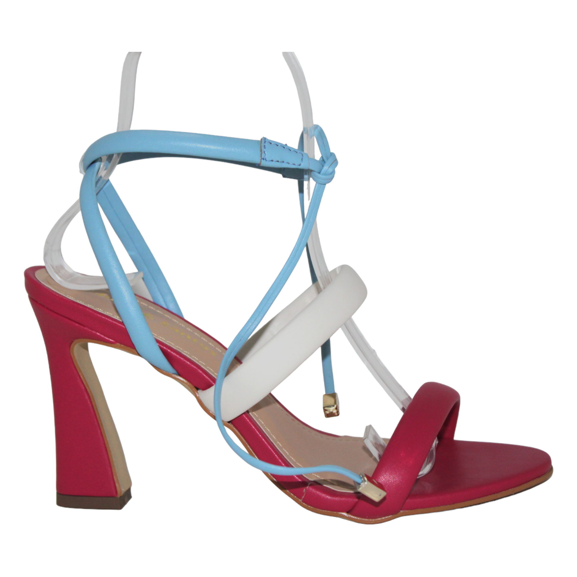 Multicolored Tie Up Heeled Sandal - Julia & Santos 