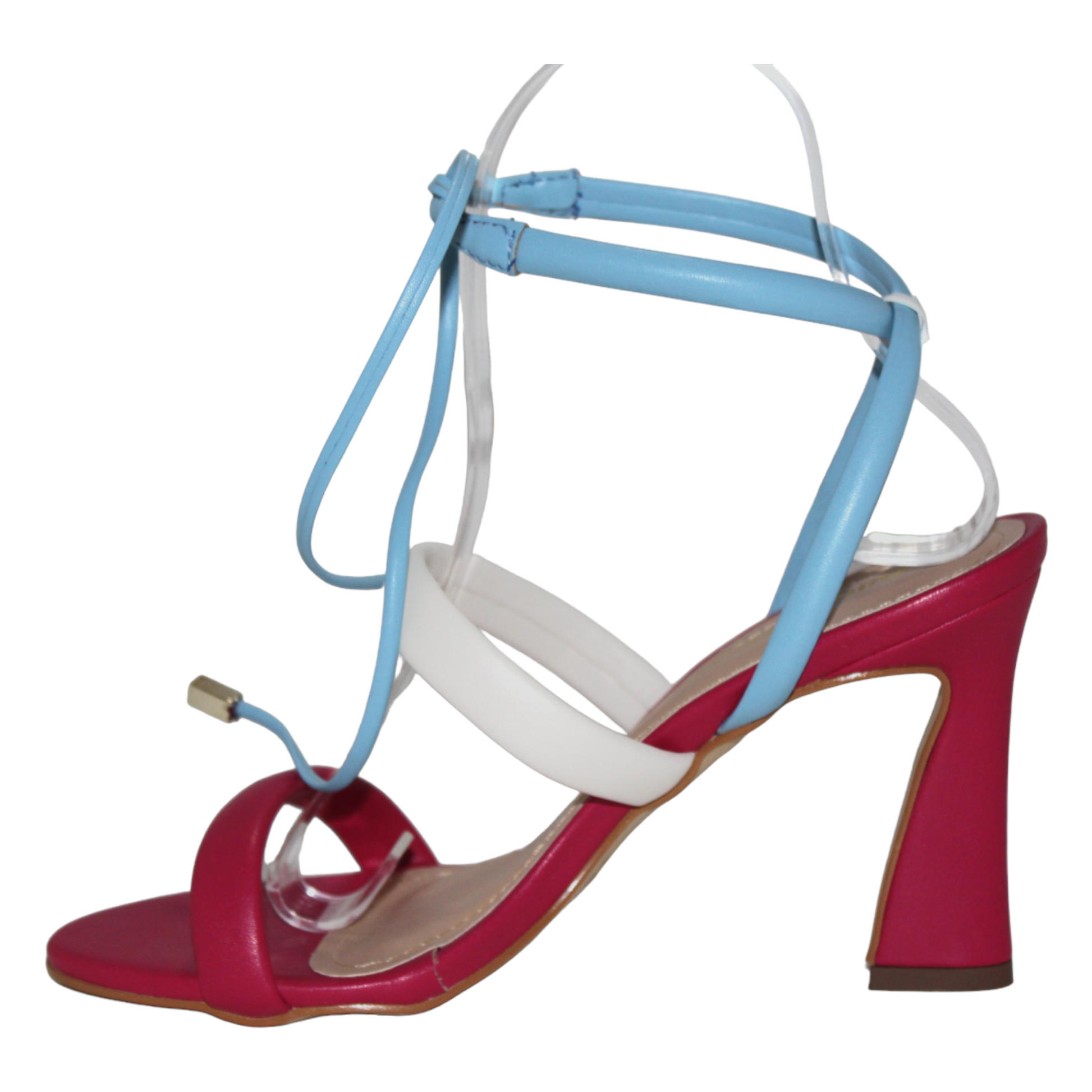 Multicolored Tie Up Heeled Sandal - Julia & Santos 