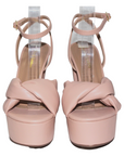 Open Toe Platform Blush Heel with Twist Detail - Julia & Santos 