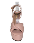 Open Toe Platform Blush Heel with Twist Detail - Julia & Santos 