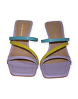 Multicolored Slip On Kitten Heel Sandal - Julia & Santos 