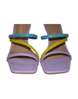 Multicolored Slip On Kitten Heel Sandal - Julia & Santos 