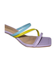 Multicolored Slip On Kitten Heel Sandal - Julia & Santos 