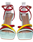 Multicolored Kitten Heel Sandal - Julia & Santos 