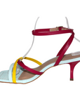 Multicolored Kitten Heel Sandal - Julia & Santos 