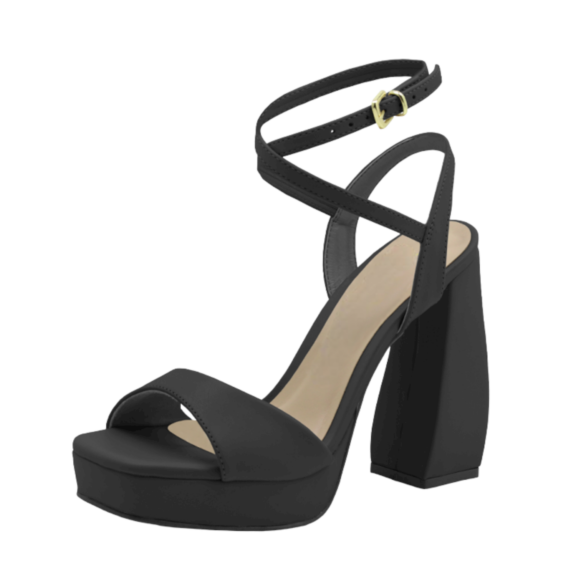 Open Toe Platform Heel with Ankle Strap - Julia &amp; Santos 